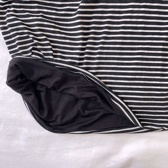 Leith B/W Striped Knit Midi-Dress | Size M - Picture 4 of 6